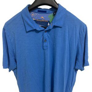 Tommy Bahama Blue Pima Cotton Polo Shirt Mens Size XXL/TTG Short Sleeve
